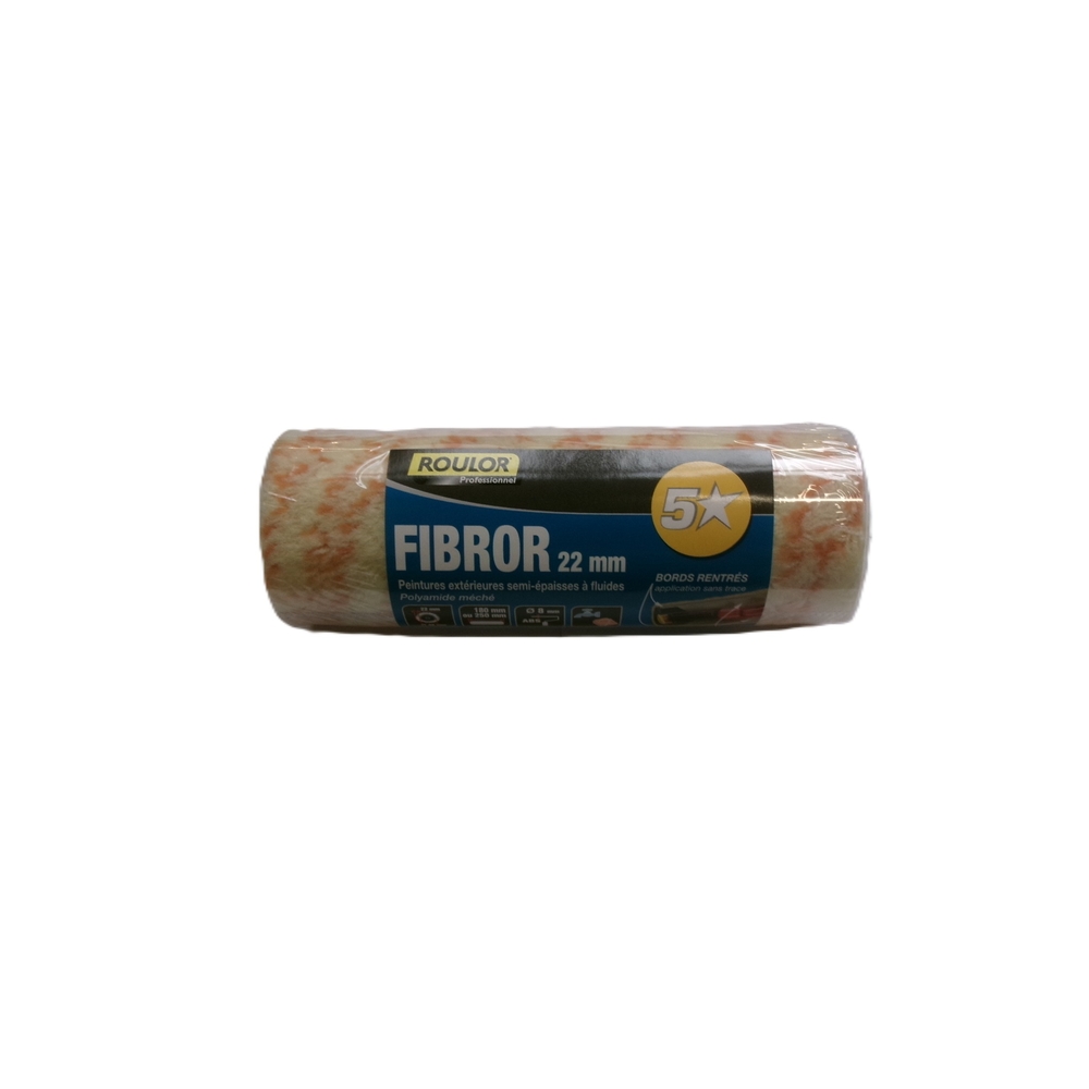Manchon 5* Fibror 180 mm fibre 22 mm pour surfaces irrégulières - ROULOR - 032800