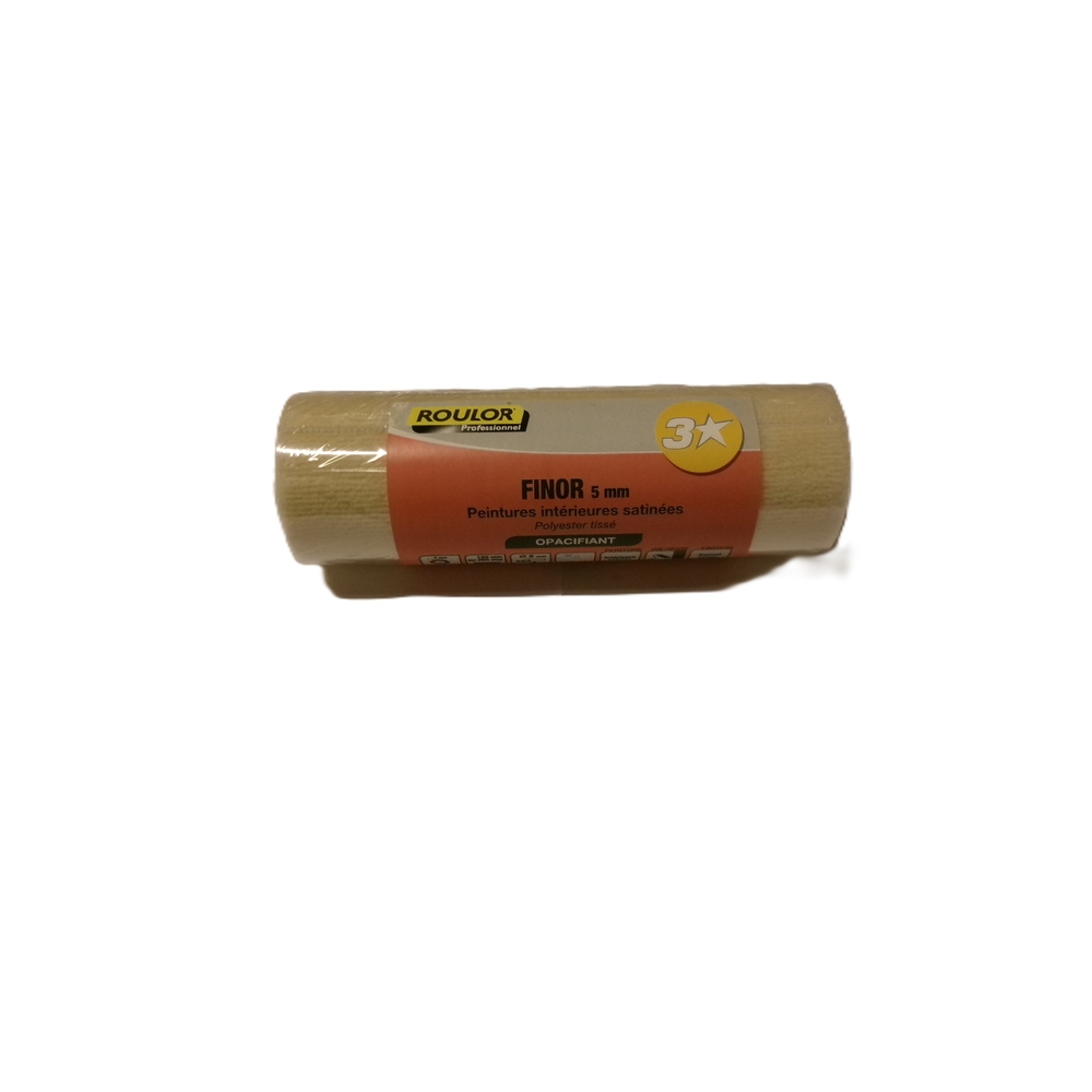 Manchon 3* Finor 180 mm fibre 5 mm pour surfaces lisses et préparées - ROULOR - 033028