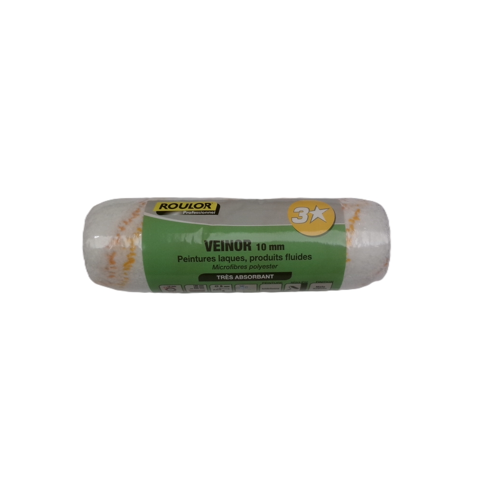 Manchon 3* Veinor 180 mm fibre 10 mm pour surfaces lisses et préparées - ROULOR - 033718