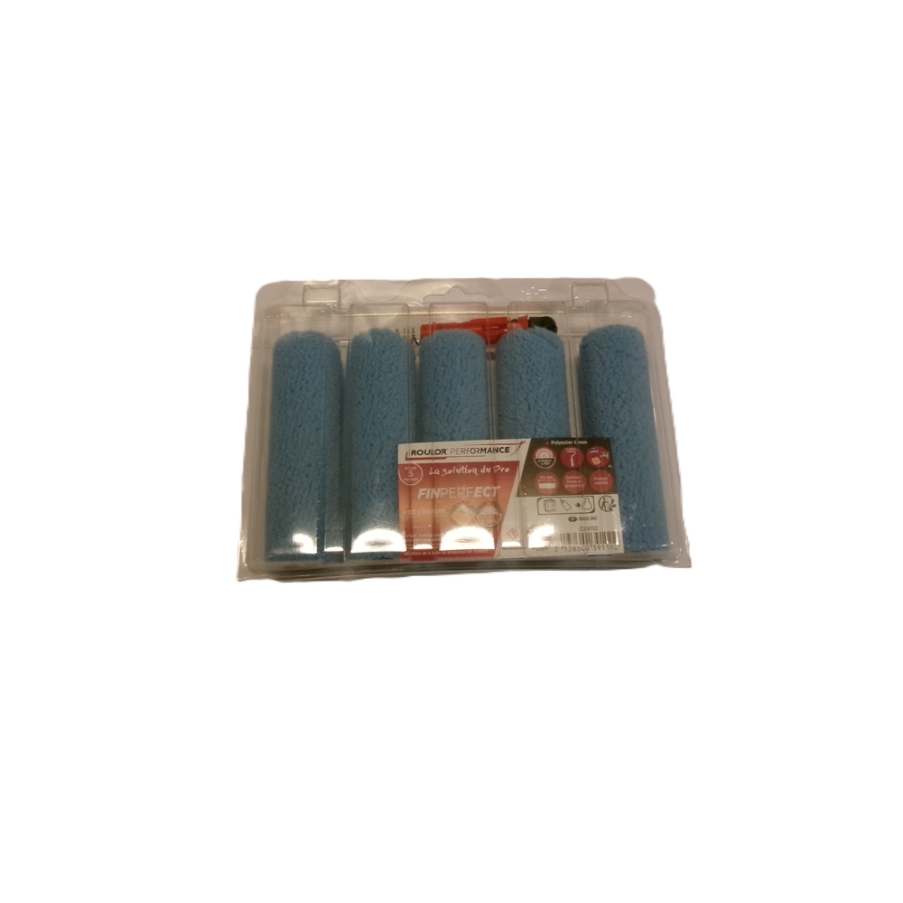 Boite de 5 mini-manchons Finperfect Teflon 110 mm Ø 15 mm - ROULOR - 039110