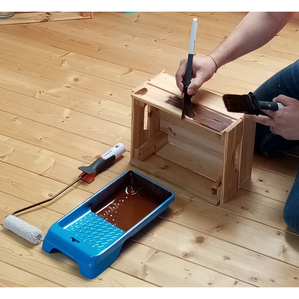 Pinceau plat AirTouch lasure et traitement des bois 25 mm - NESPOLI - 10340 25