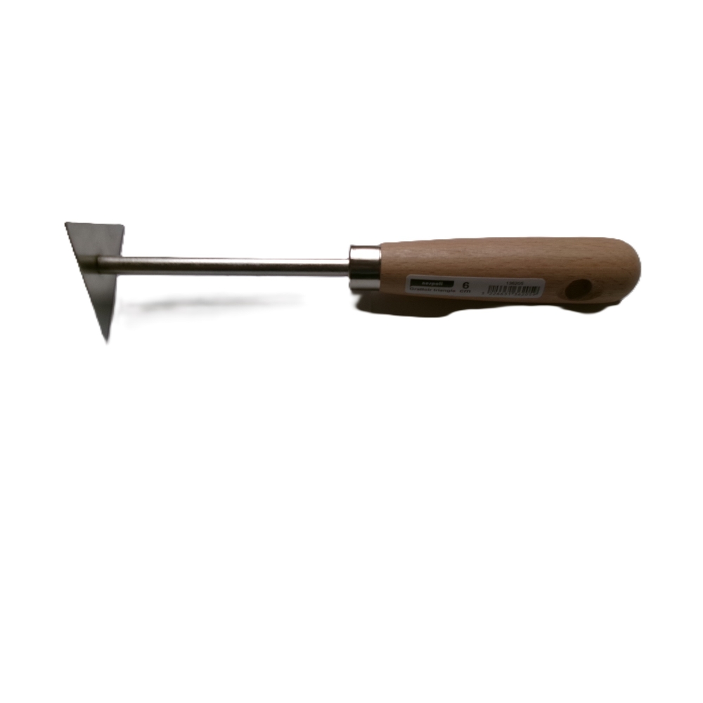 Grattoir triangulaire de 6 cm avec manche bois - NESPOLI - 136205