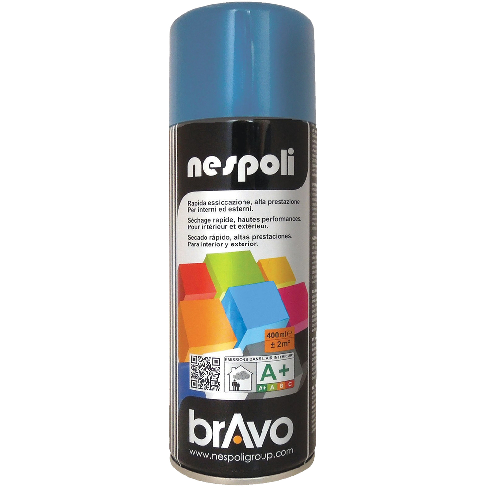 Aérosol de peinture décorative couleur bleu marine brillant 400 ml - NESPOLI - 180019