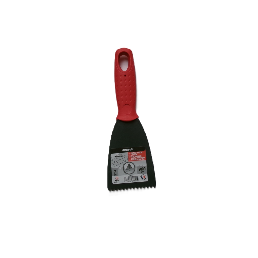 Spatule à colle polyamide 7 cm à dents moyennes triangulaires - NESPOLI - 189910