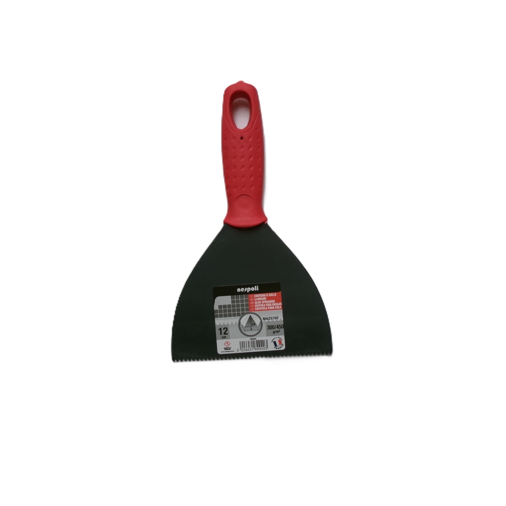 Spatule à colle polyamide 12 cm à dents fines triangulaires - NESPOLI - 189920