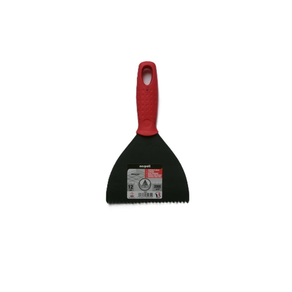 Spatule à colle polyamide 12 cm dents moyennes triangulaires - NESPOLI - 189930
