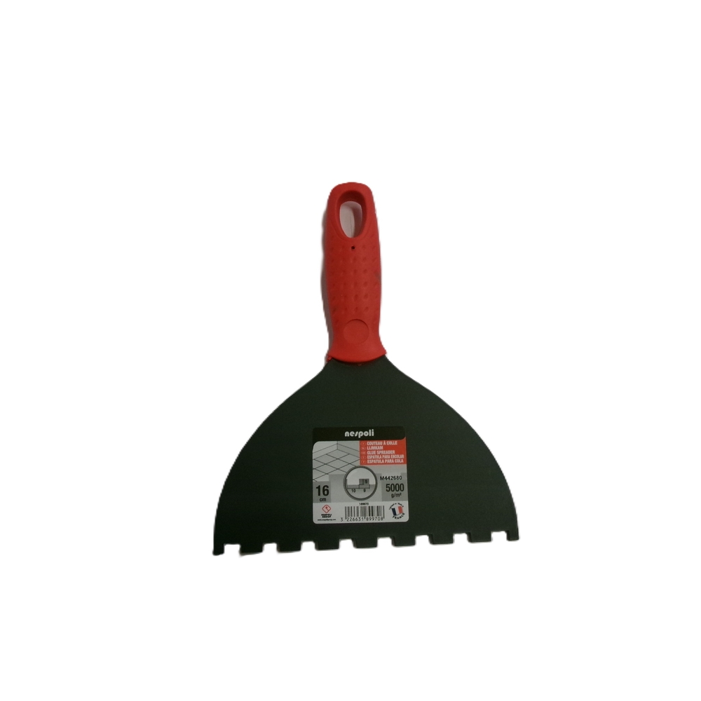 Spatule à colle polyamide 16 cm dents moyennes carrées - NESPOLI - 189970