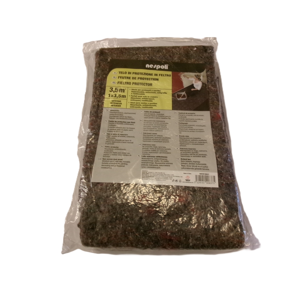 Feutrine de protection absorbante de 1 m par 3,5 m - NESPOLI - 190637