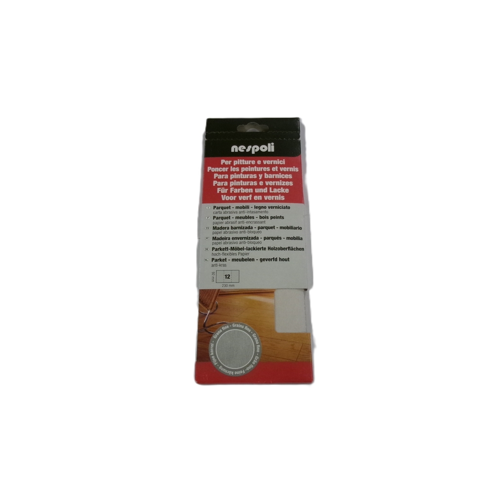Pochette de papier abrasif anti-encrassant grain fin 400 - NESPOLI - 190704