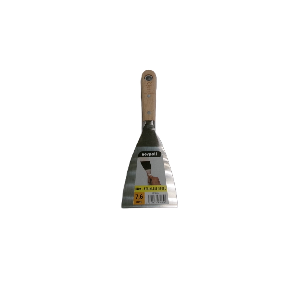 Couteau de peintre inox PRO 7,6 cm manche bois FSC - NESPOLI - 191685