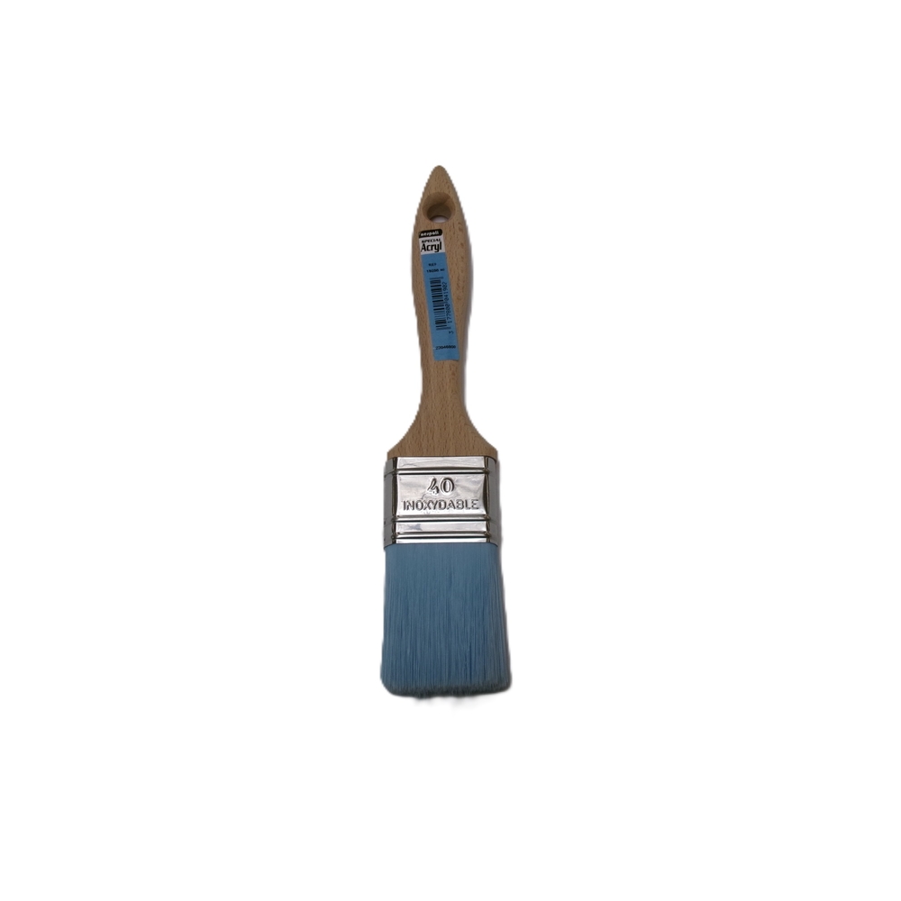 Brosse plate épaisse spécial arcylique n°40 en Fillpro manche bois - NESPOLI - 19255 40