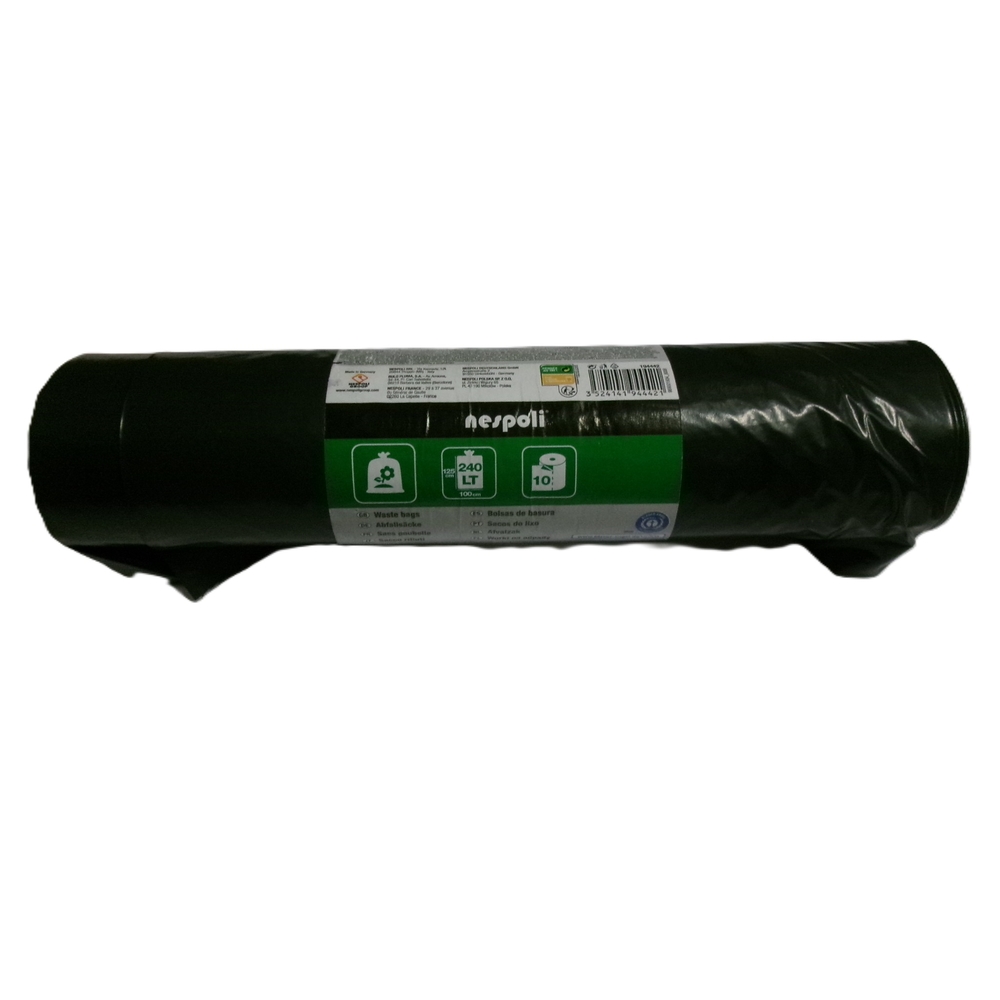 10 sacs pour poubelle usage extérieur 240 litres - NESPOLI - 194442