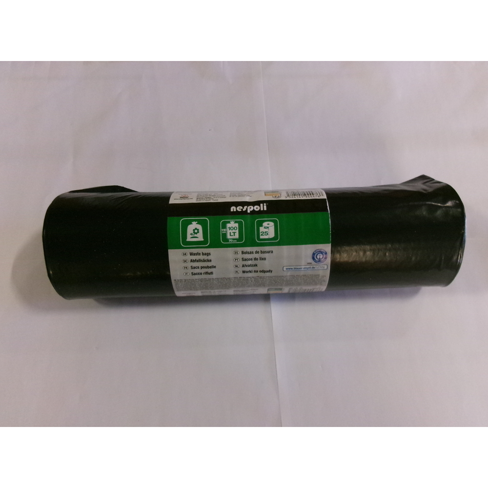 25 sacs pour poubelle usage extérieur 100 litres - NESPOLI - 194447