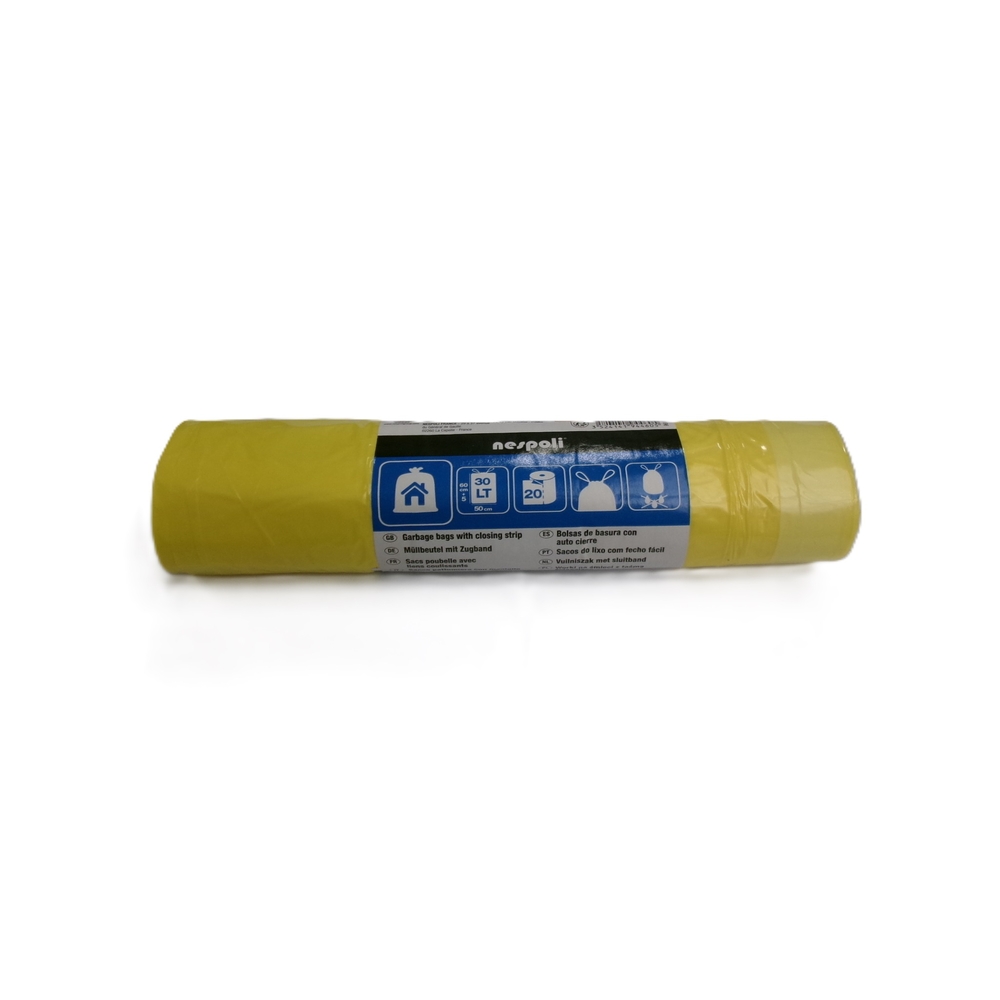 20 sacs pour poubelle domestique petit litrage 30 litres - NESPOLI - 194460