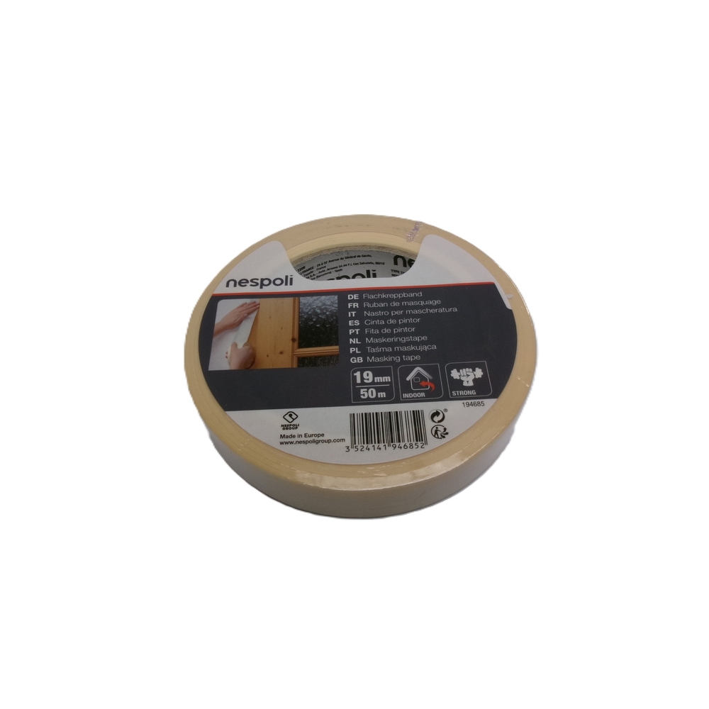 Ruban de masquage en caoutchouc naturel L.19m x l.50mm - NESPOLI - 194685