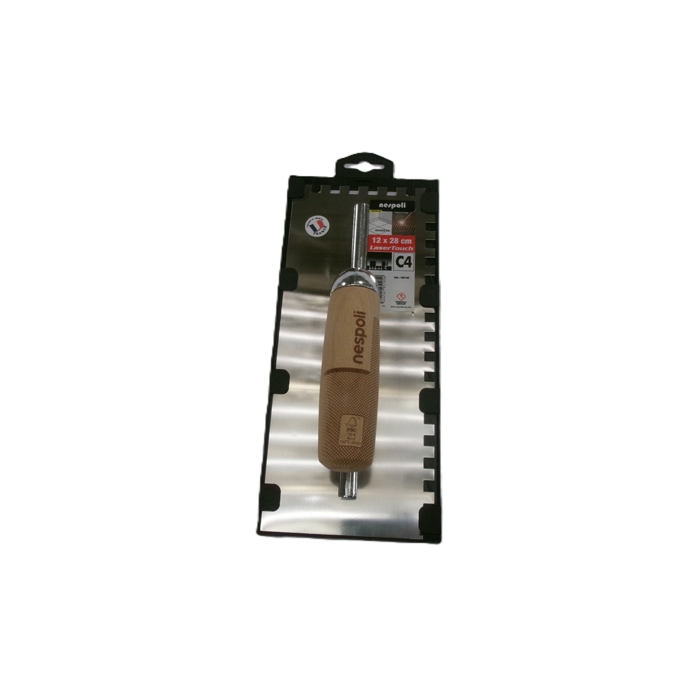 Platoir à colle Prestige acier 12x28cm manche bois FSC - NESPOLI - 195105