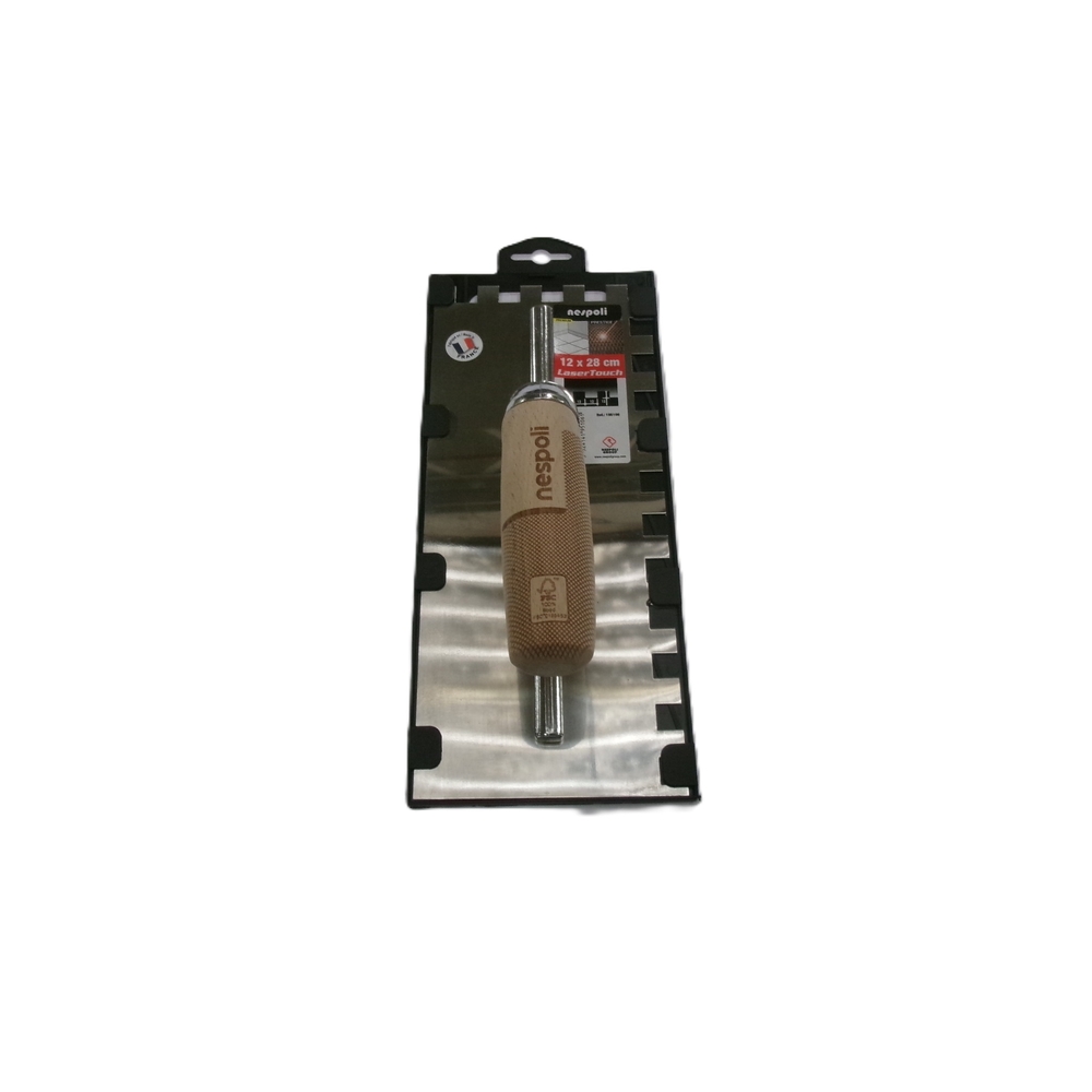 Platoir à colle Prestige acier 12x28cm manche bois FSC - NESPOLI - 195106