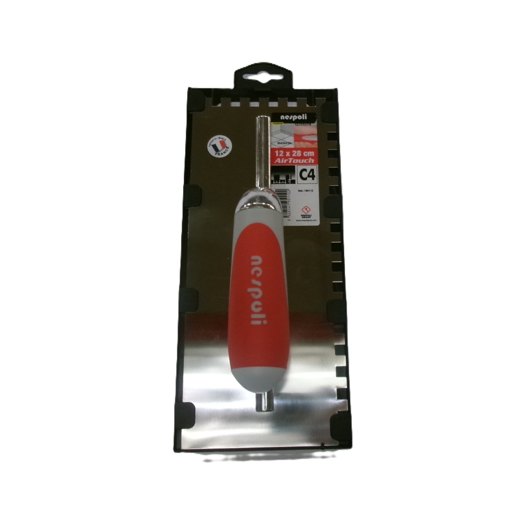 Platoir à colle Confort inox 12x28cm manche Air Touch - NESPOLI - 195112