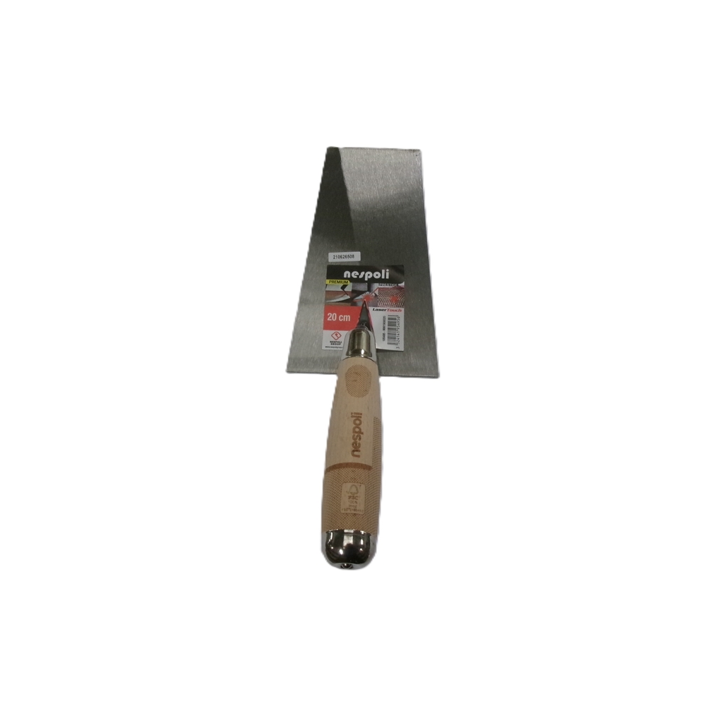 Truelle carrée Prestige 20cm manche bois FSC - NESPOLI - 195495