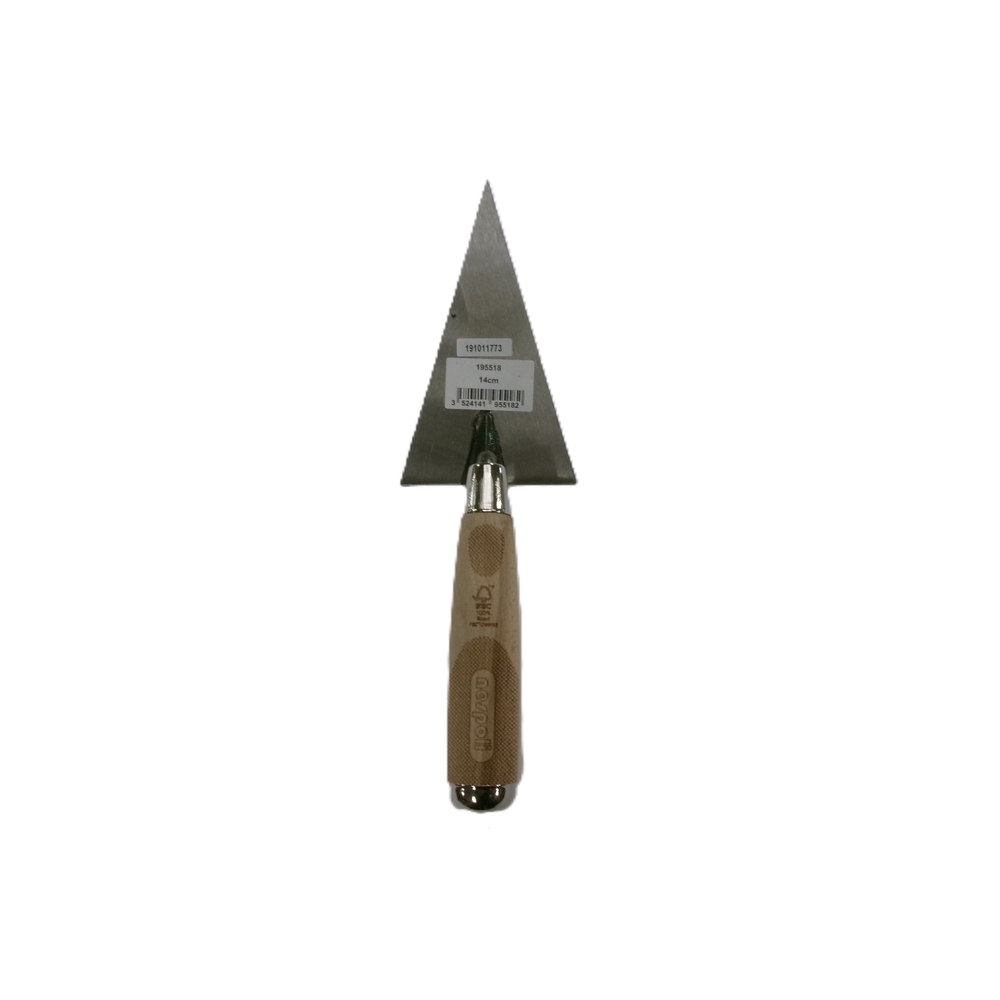 Truelle triangulaire Prestige 14cm manche bois FSC - NESPOLI - 195518