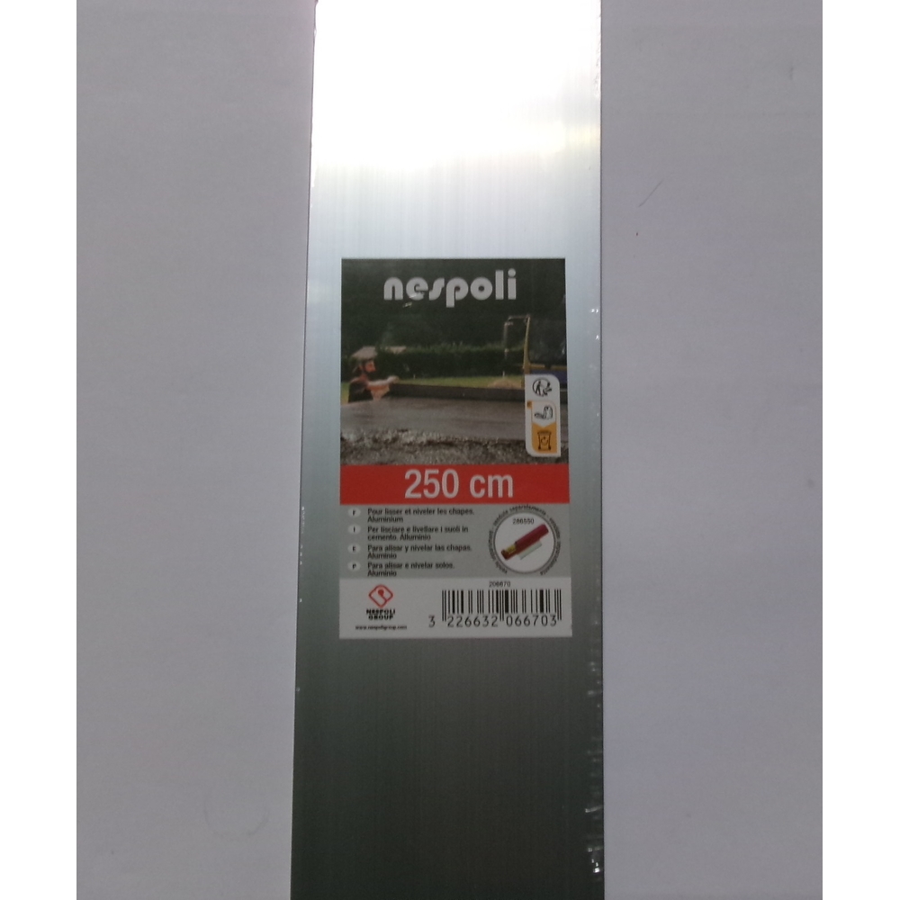 Règle de maçon aluminium 2,50m - NESPOLI - 206670