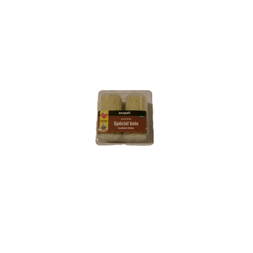 Lot de 2 mini-manchons Teflon spécial bois et produits fluides 60 mm - NESPOLI - 27168060