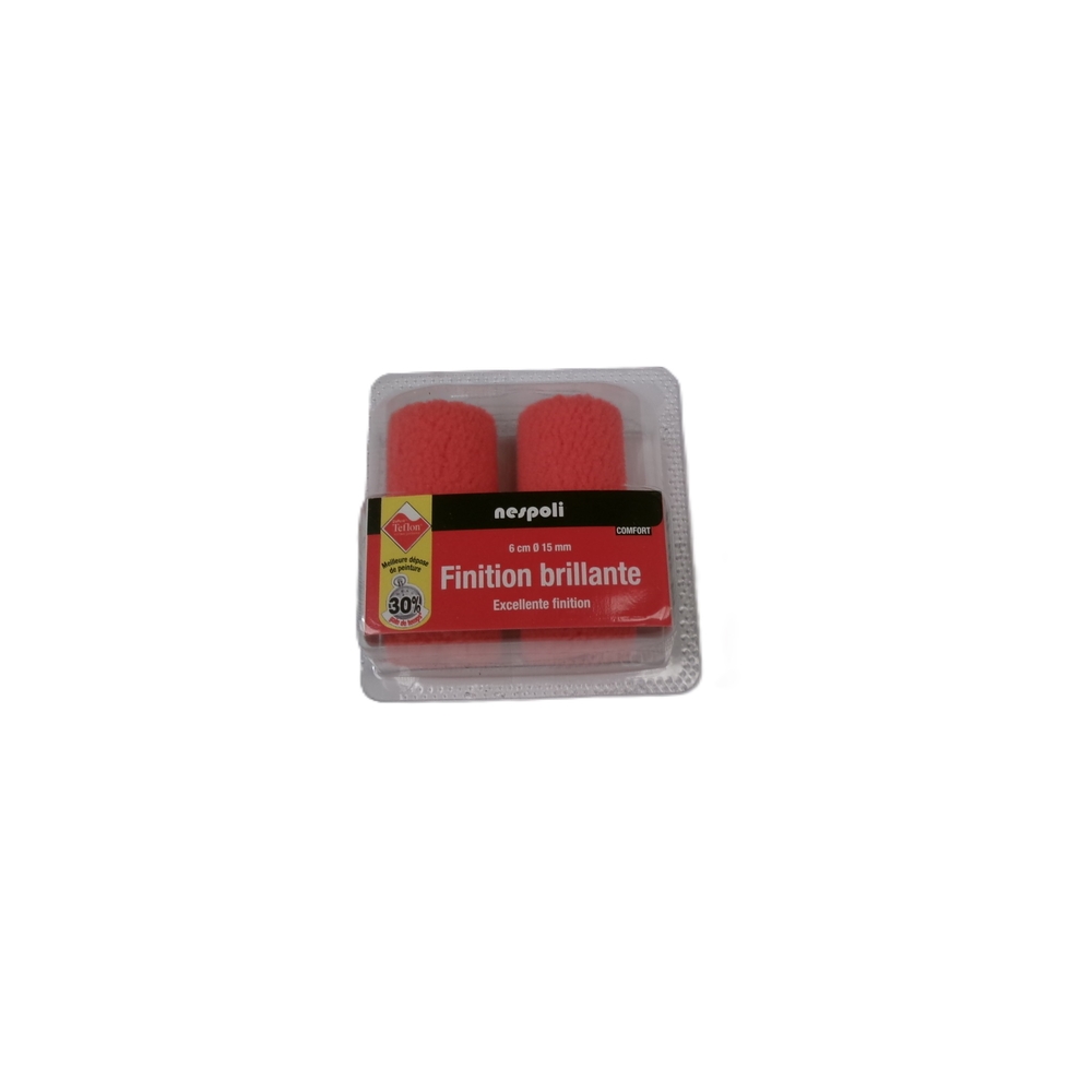 Lot de 2 mini-manchons Teflon finition brillante pour surfaces lisses 60 mm - NESPOLI - 27170060
