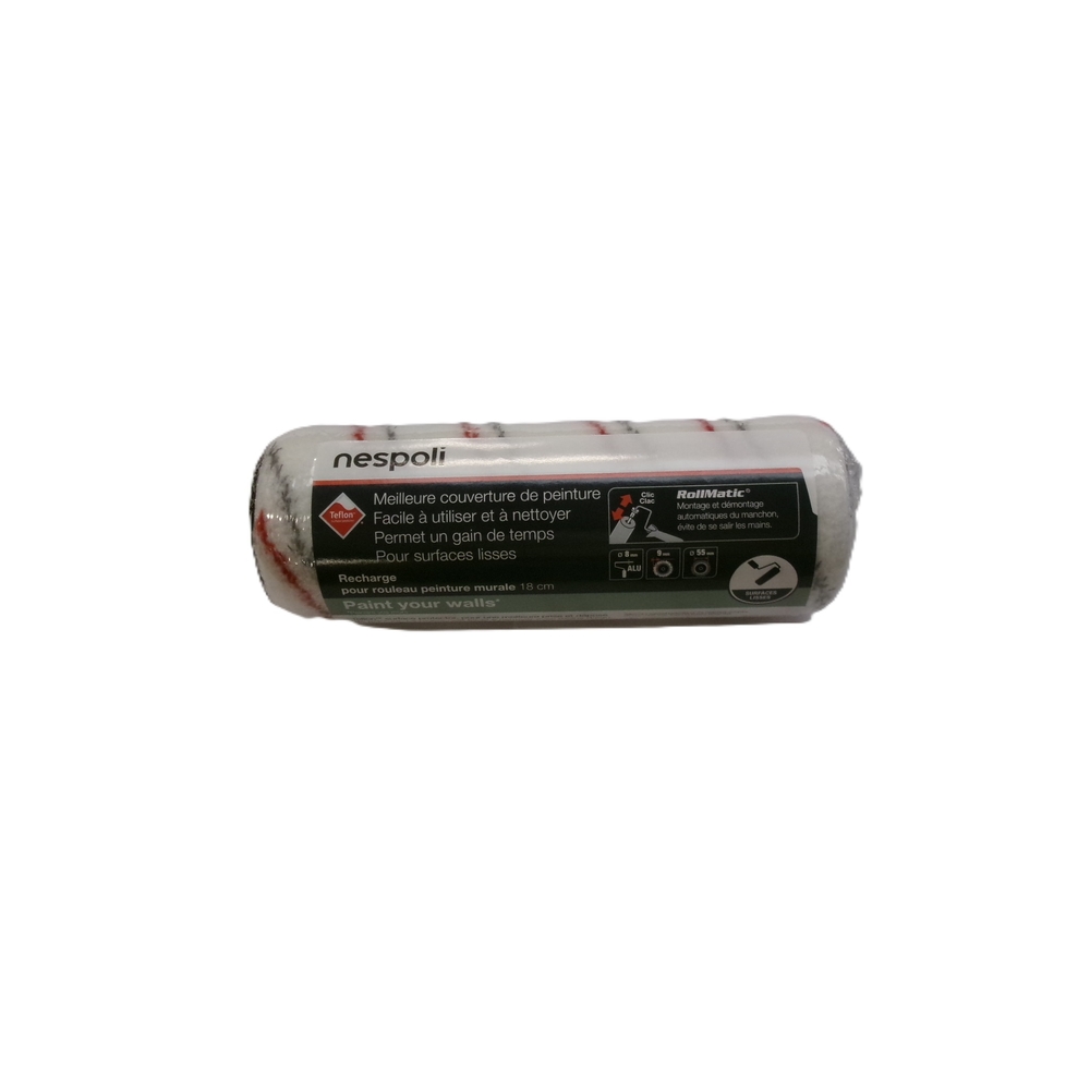 Manchon Rollmatic pour murs et plafonds surfaces lisses 180 mm - NESPOLI - 27211180