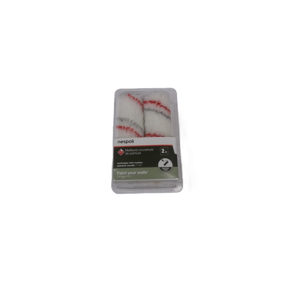 Lot de 2 mini-manchons Rollmatic pour murs et plafonds surfaces lisses 110 mm - NESPOLI - 27252110
