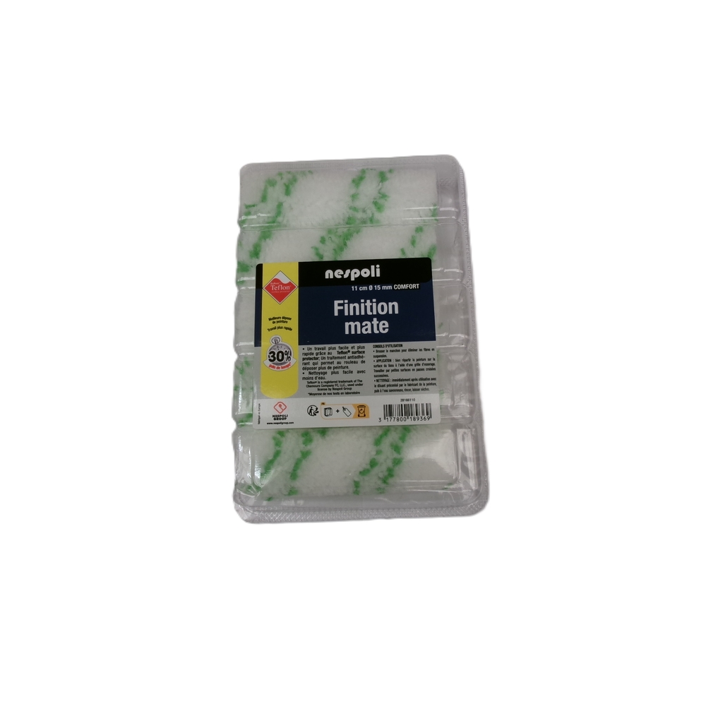 Boite 5 mini-manchons Teflon finition mate pour surfaces régulières 110 mm - NESPOLI - 28166110