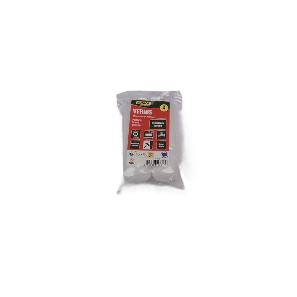 Lot de 2 mini-manchons mousse 110 mm pour surfaces lisses et préparées - ROULOR - 317610