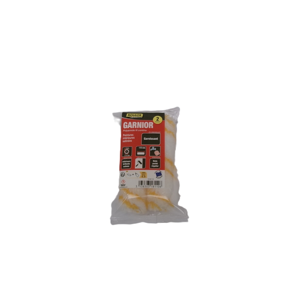 Lot de 2 mini-manchons Garnior 110 mm pour surfaces lisses et préparées - ROULOR - 318110