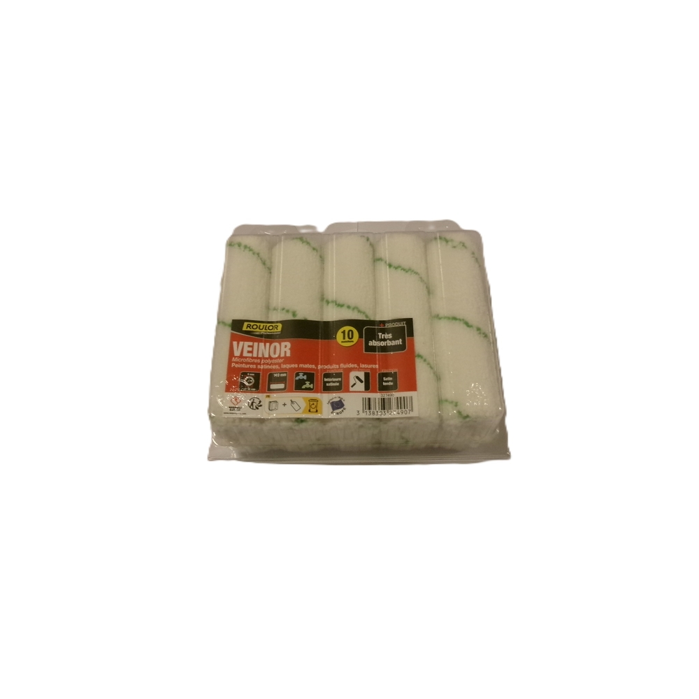 Boite de 10 mini-manchons Veinor 110 mm pour surfaces lisses et préparées - ROULOR - 327490