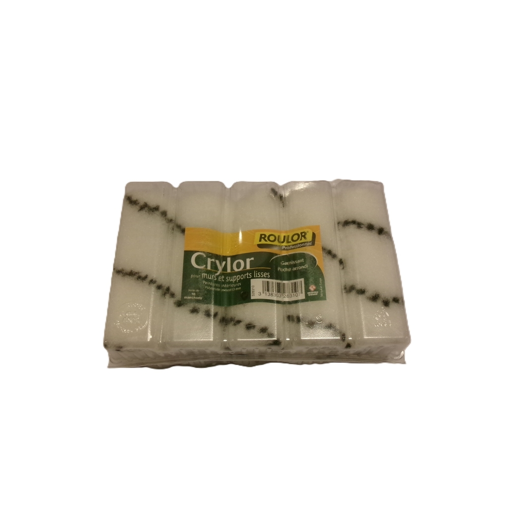 Boite de 10 mini-manchons Crylor 110 mm pour surfaces régulières - ROULOR - 328310