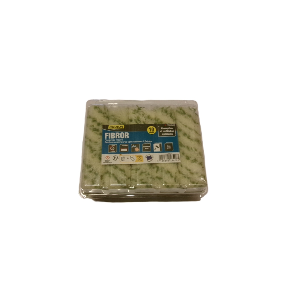 Boite de 10 mini-manchons méché 110 mm pour surfaces irrégulières - ROULOR - 328400