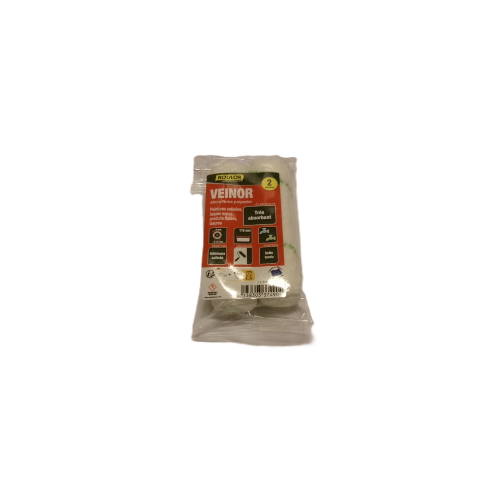 Lot de 2 mini-manchons Veinor 110 mm pour surfaces lisses et préparées - ROULOR - 337490