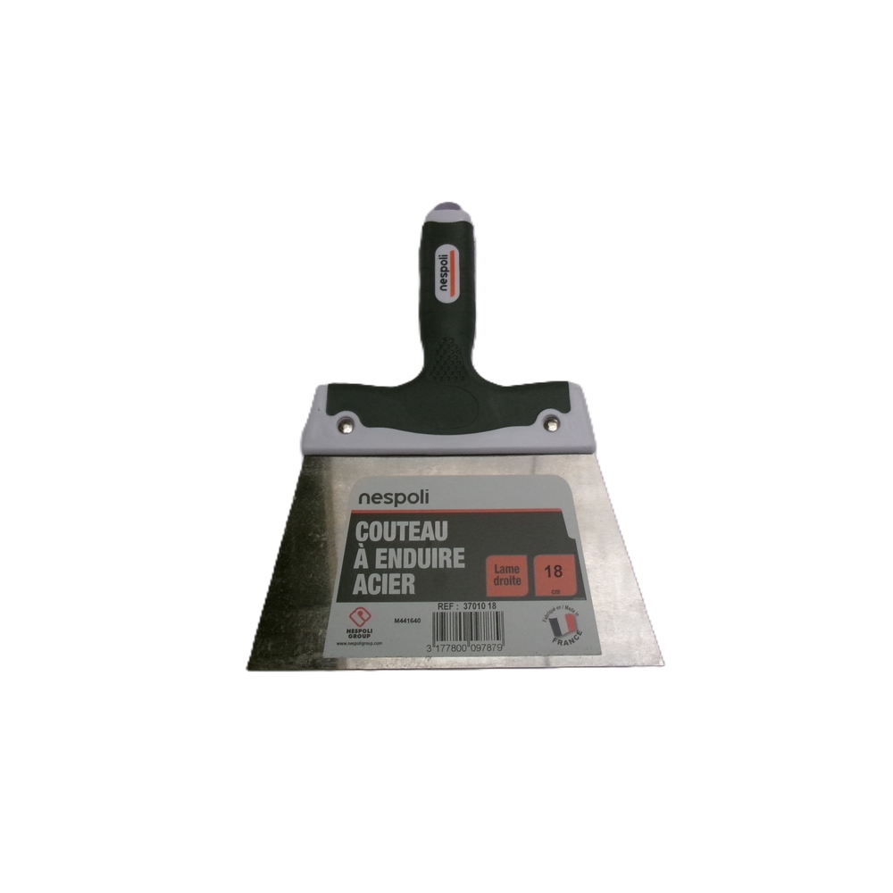 Couteau à enduire acier 18 cm avec manche soft touch - NESPOLI - 37010 18