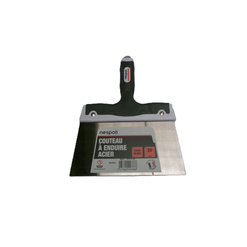 Couteau à enduire acier 20 cm avec manche soft touch - NESPOLI - 37010 20