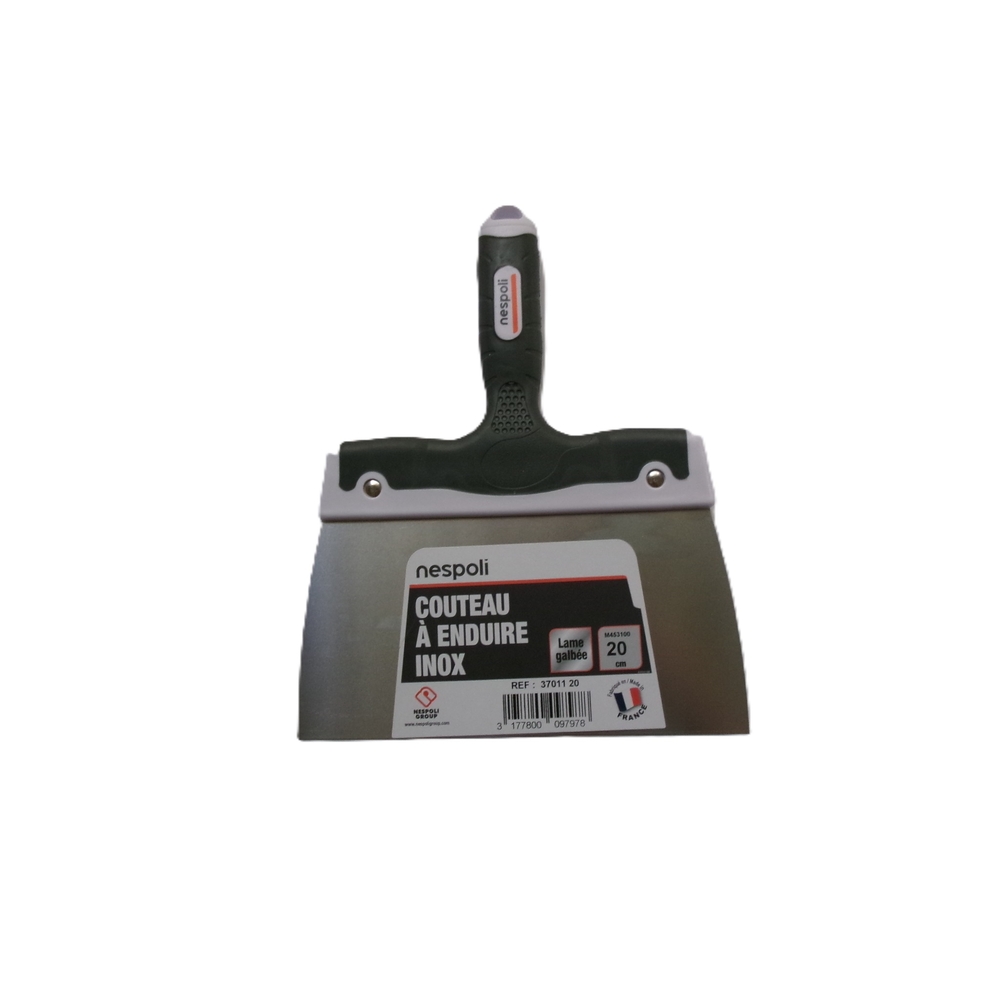 Couteau à enduire inox 20 cm avec manche soft touch - NESPOLI - 37011 20