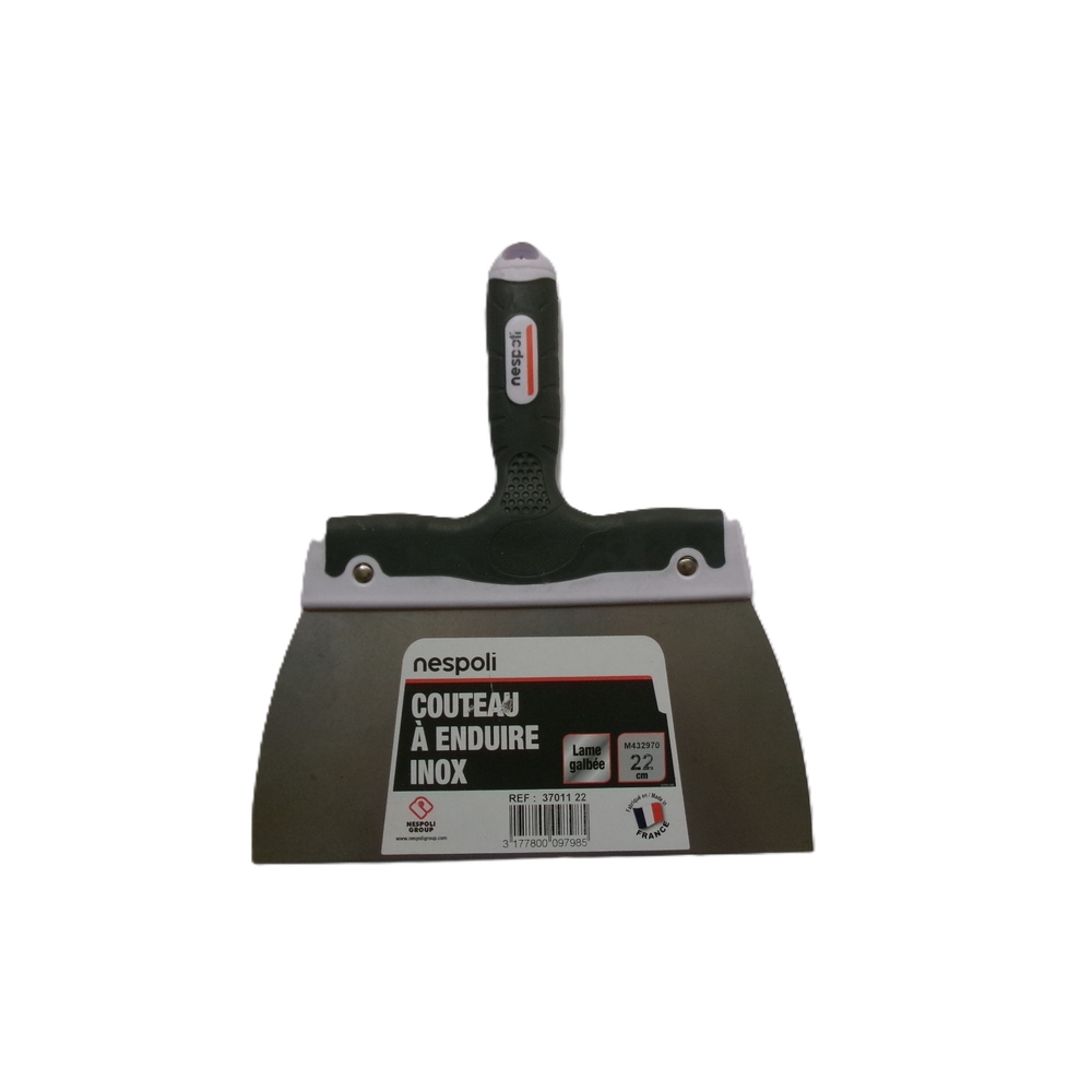 Couteau à enduire inox 22 cm avec manche soft touch - NESPOLI - 37011 22