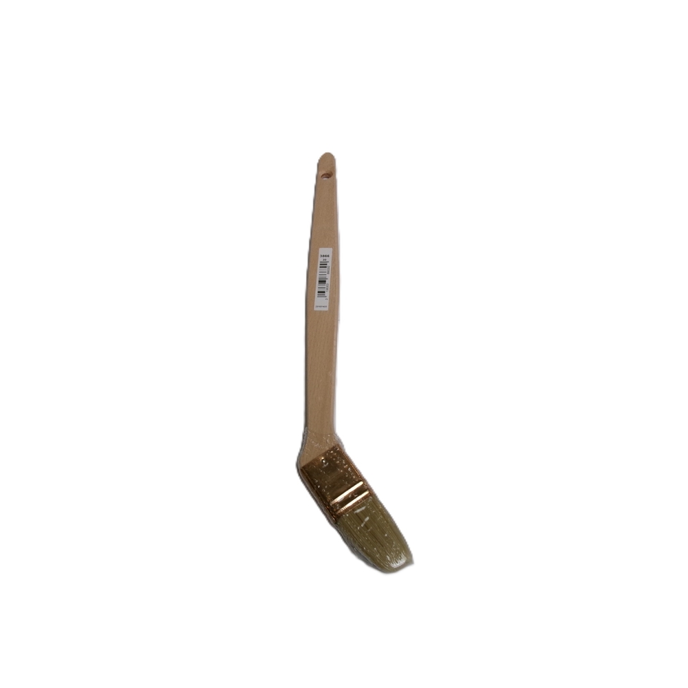 Brosse 3* coudée sur chant n°30 pour peinture phases solvantées manche bois - ROULOR - 386630