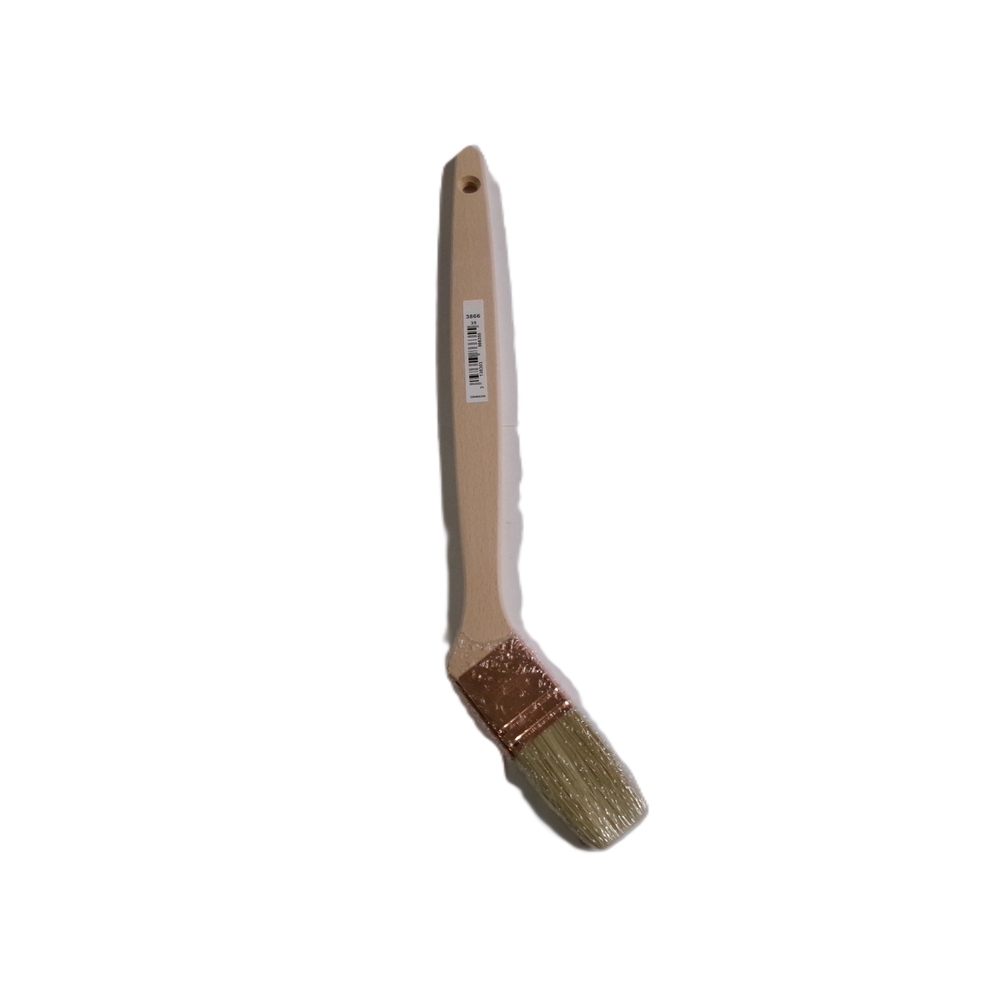 Brosse 3* coudée sur chant n°35 pour peinture phases solvantées manche bois - ROULOR - 386635