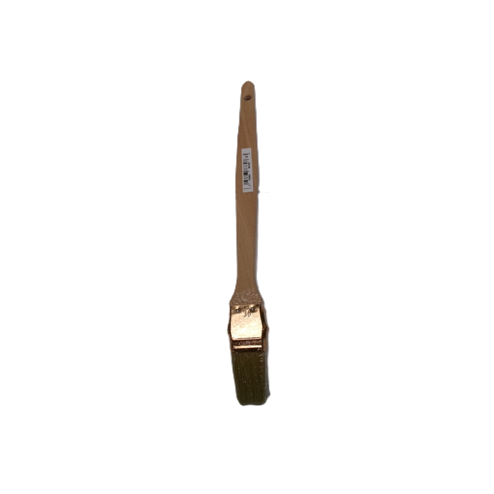 Brosse 3* coudée sur plat n°30 pour peinture phases solvantées manche bois - ROULOR - 386730