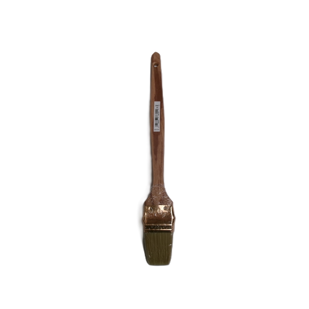 Brosse 3* coudée sur plat n°45 pour peinture phases solvantées manche bois - ROULOR - 386745