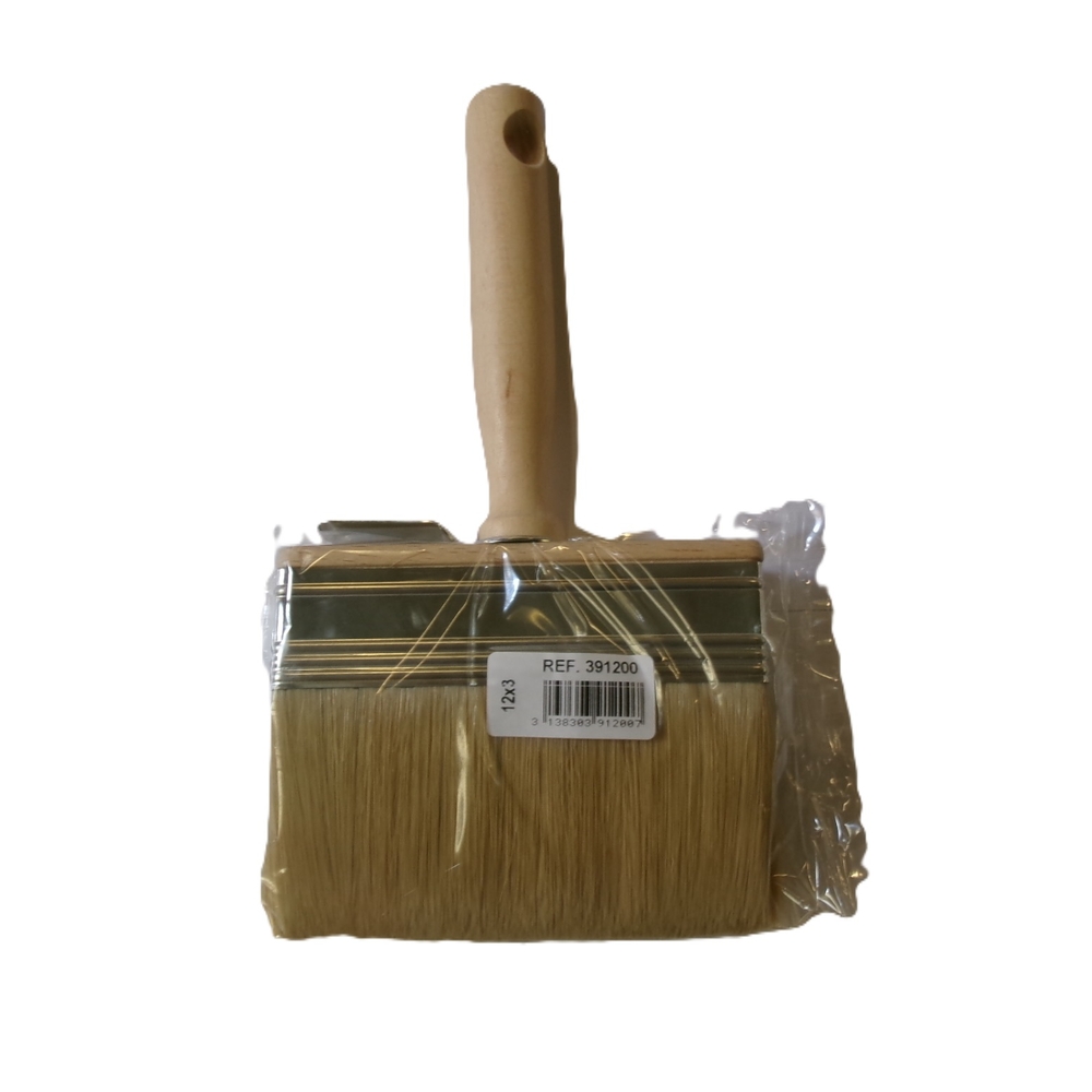 Brosse rectangulaire imprégnation 120 mm manche bois - ROULOR - 391200