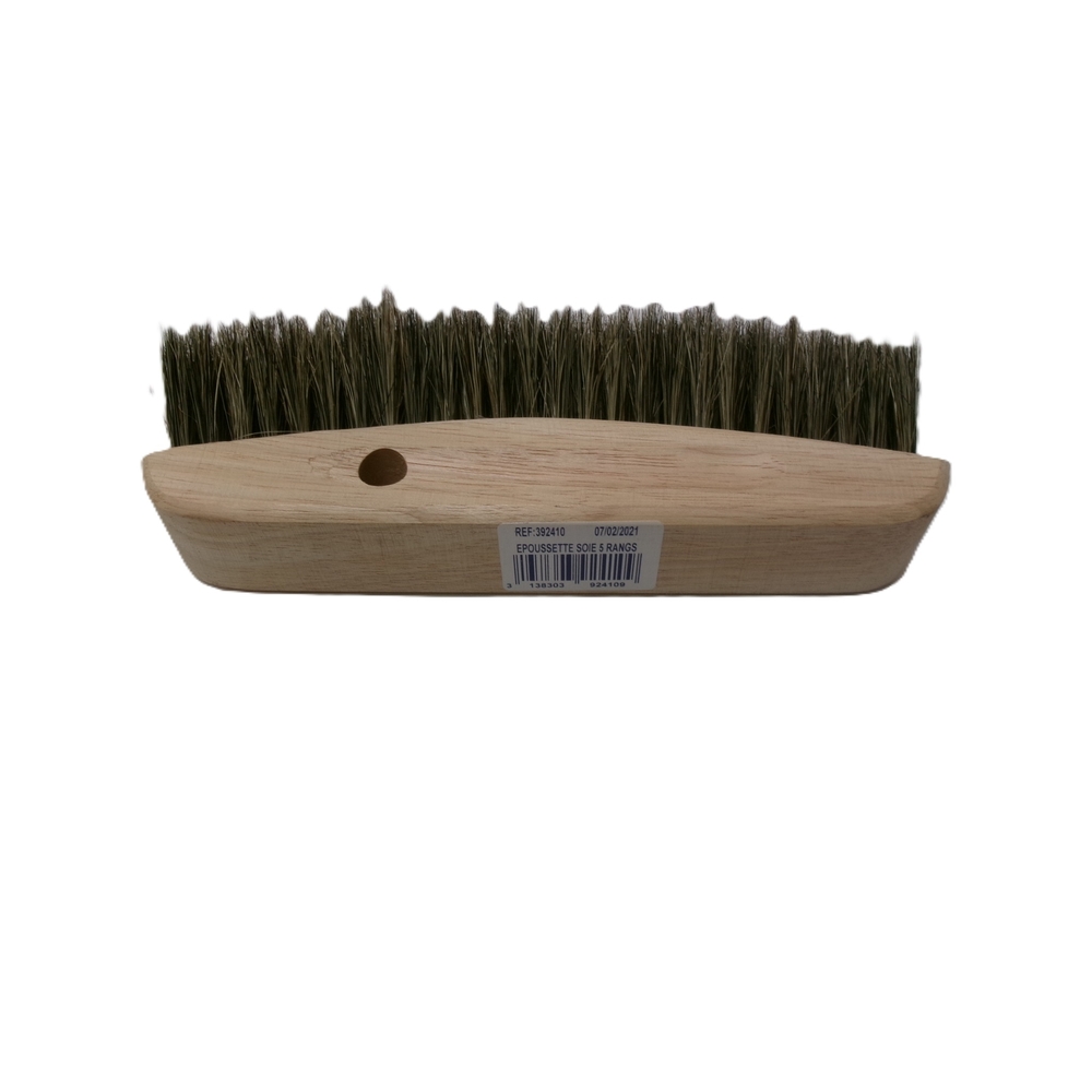 Epoussette 1/2 lune fibre en soie manche bois - NESPOLI - 392410