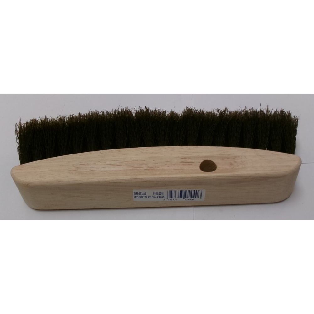 Epoussette 1/2 lune fibre nylon fleuré manche bois - NESPOLI - 392440