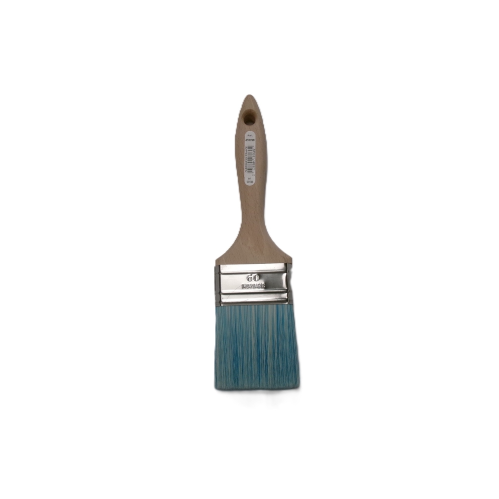 Brosse 5* plate épaisse n°60 pour peinture phases aqueuses manche bois - ROULOR - 418760