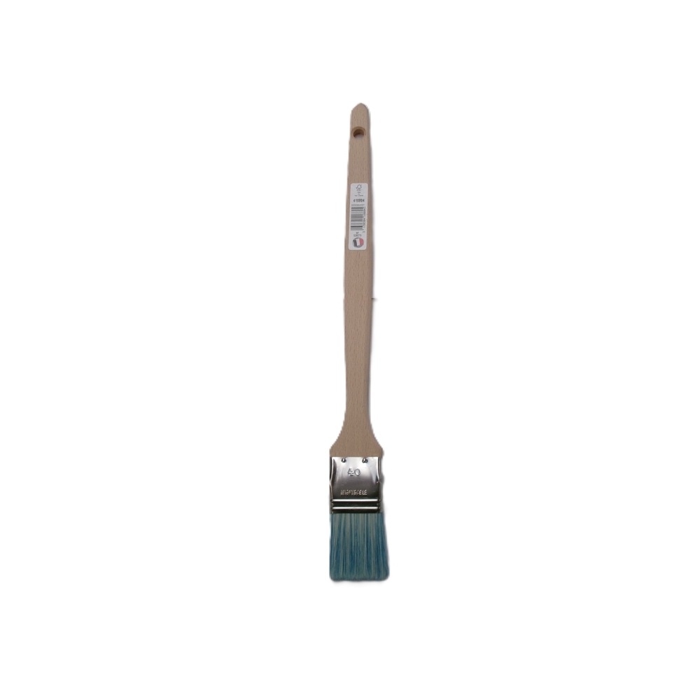 Brosse 5* coudée sur plat n°40 pour peinture phases aqueuses manche bois - ROULOR - 418804