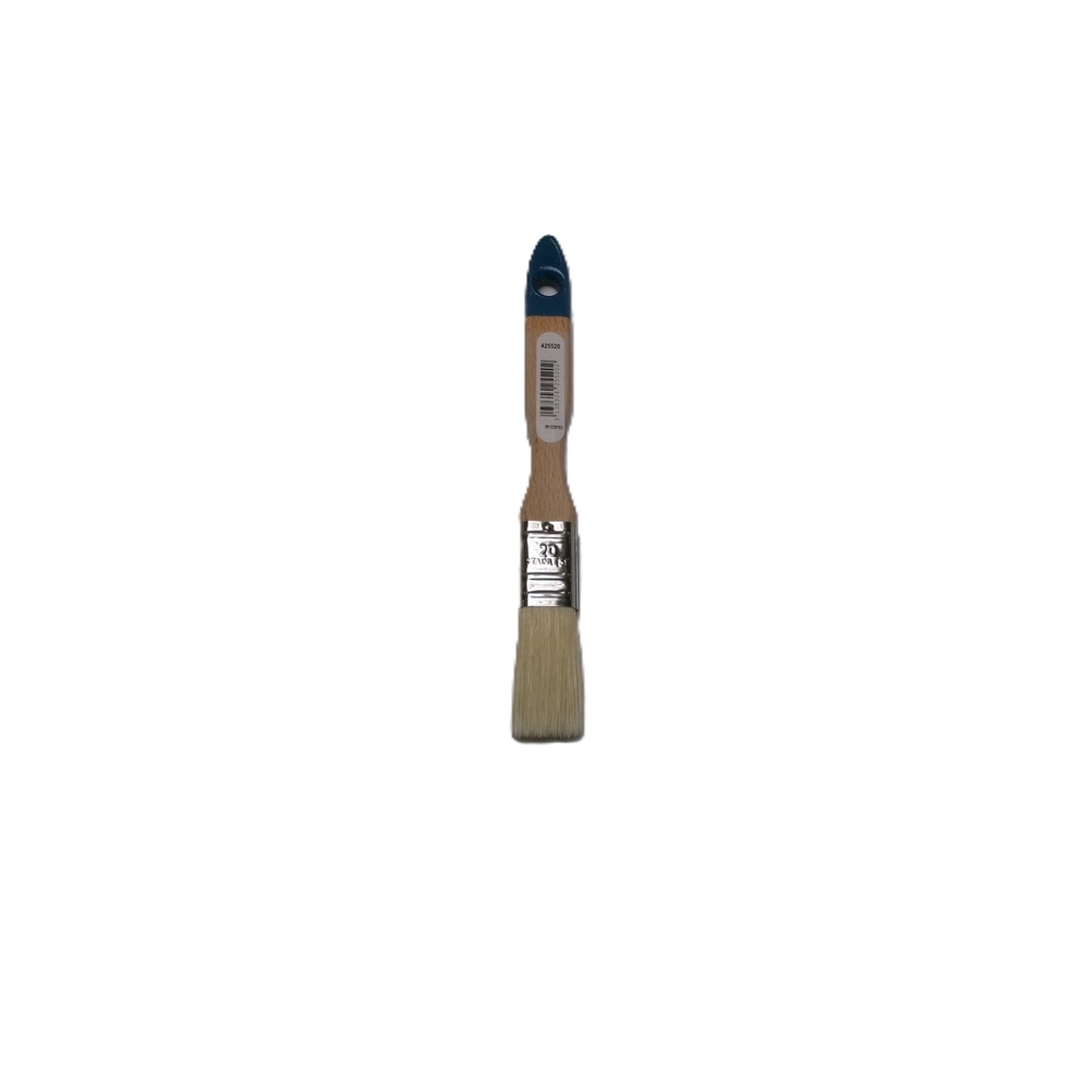 Brosse 3* plate épaisse n°30 pour peinture phases aqueuses manche bois - ROULOR - 425520